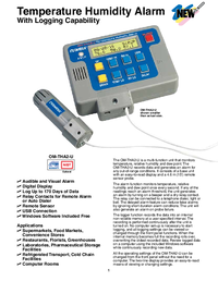 Thumbnail of document Data Sheet - OM-THA2 Temperature Humidity Alarm w/Logging Capability